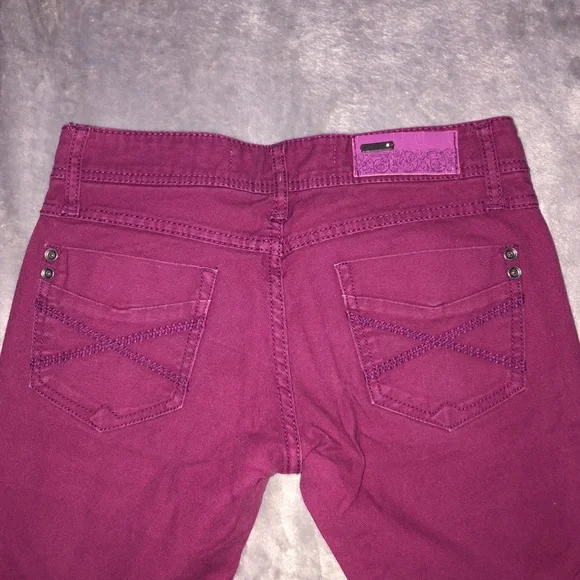 Denim dark red/ purple jeans - Picture 5 of 6